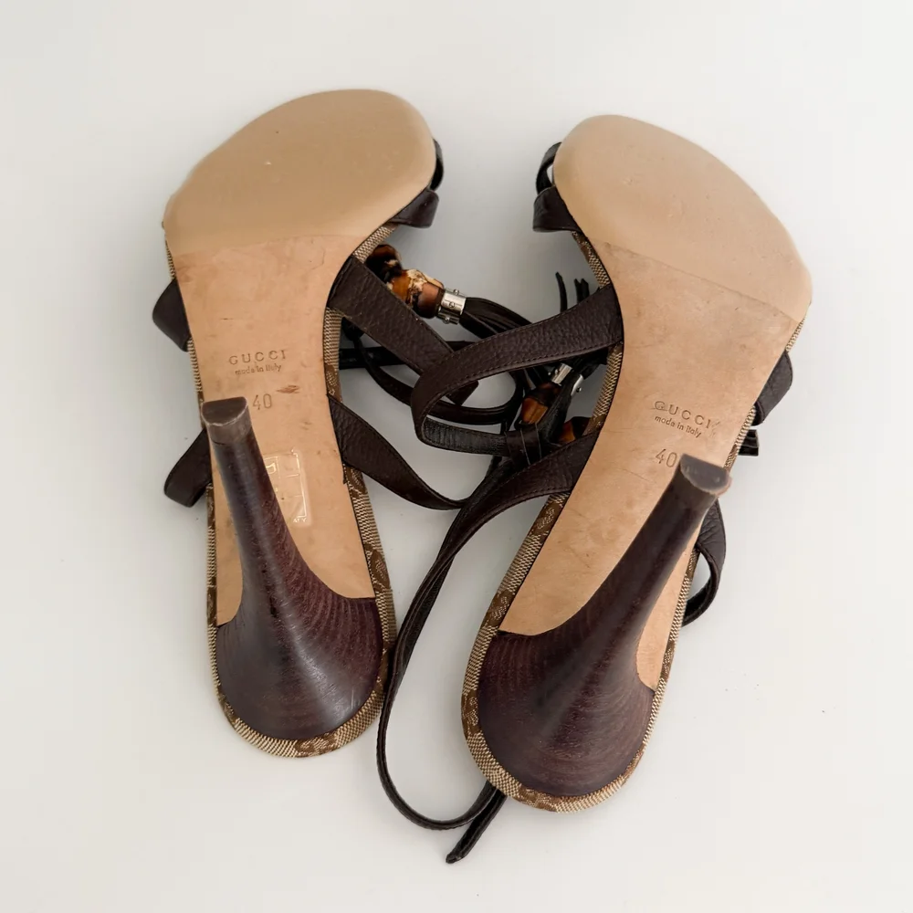 GUCCI ブラウン ポインテッドトゥ ミュール 2025年最新】GUCCI つま先